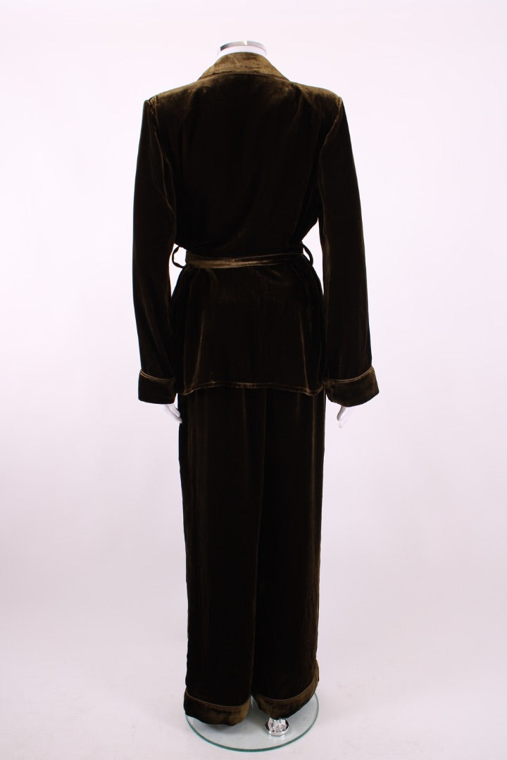 Its 9PM Velvet Trouser Co-ord Khaki S