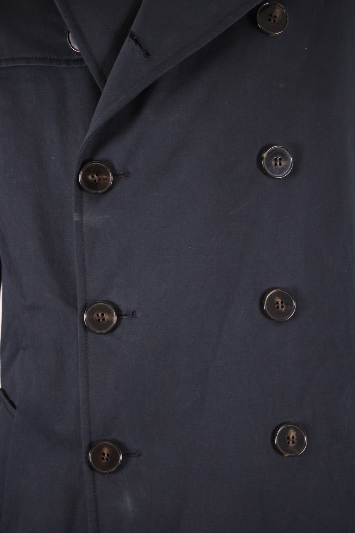 Alexander McQueen Cotton Trench Navy 52