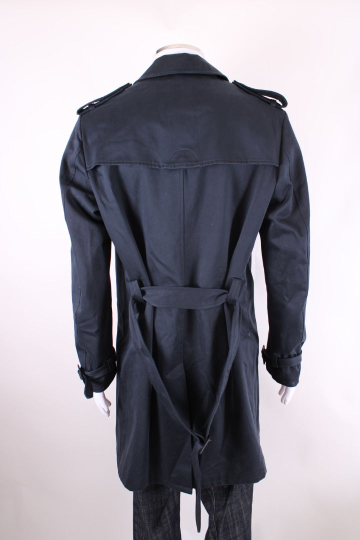 Alexander McQueen Cotton Trench Navy 52