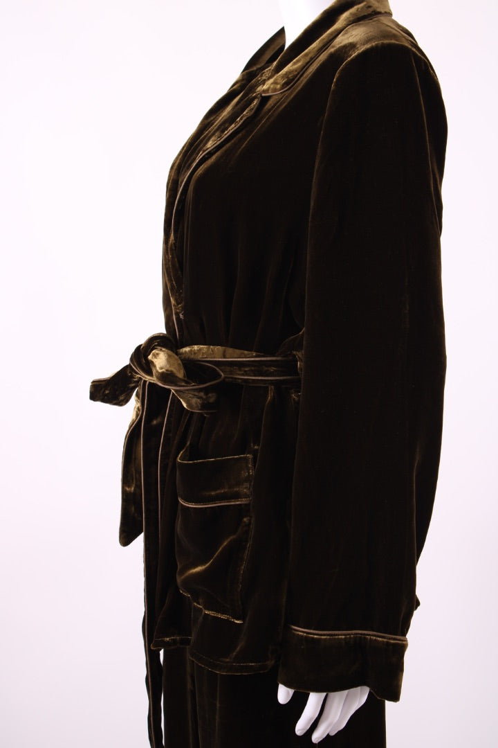 Its 9PM Velvet Trouser Co-ord Khaki S