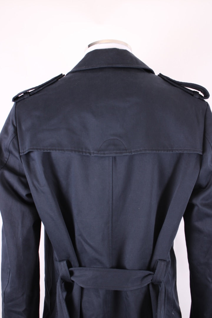 Alexander McQueen Cotton Trench Navy 52