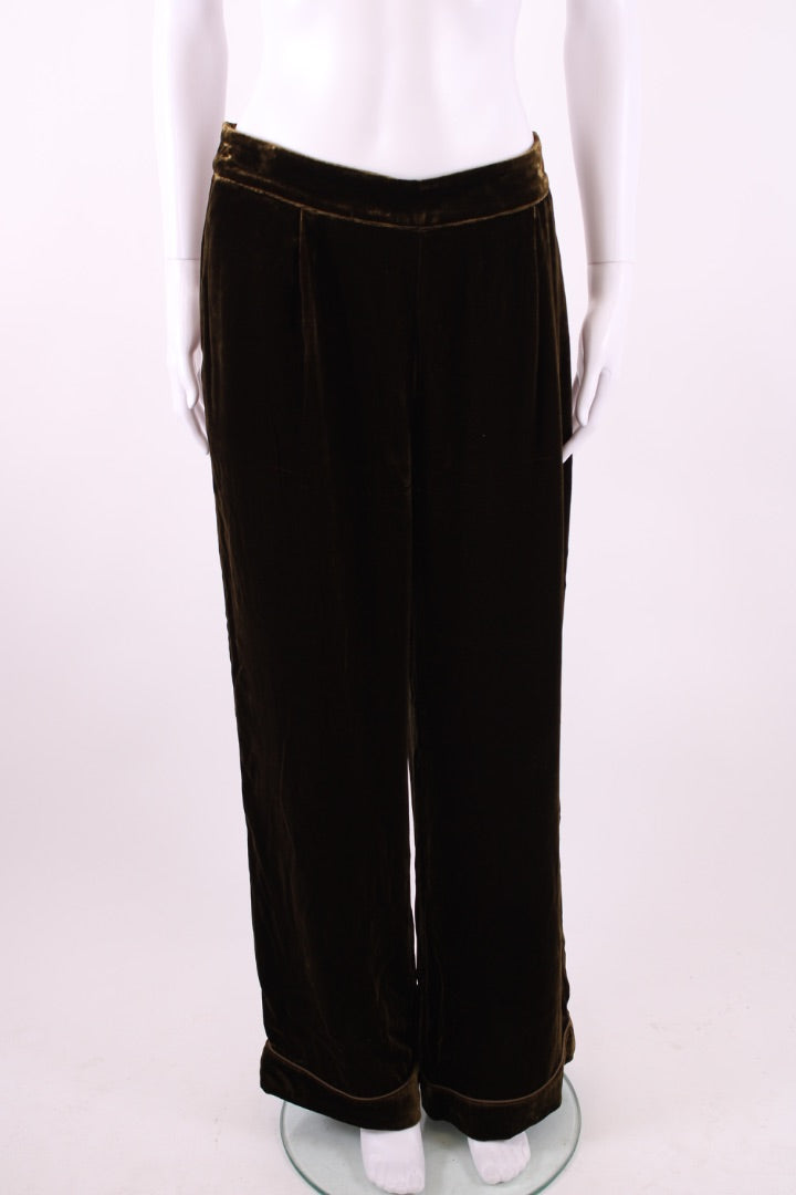 Its 9PM Velvet Trouser Co-ord Khaki S