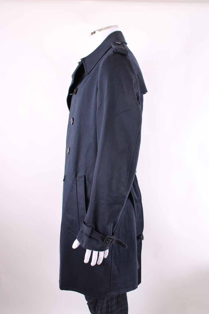 Alexander McQueen Cotton Trench Navy 52