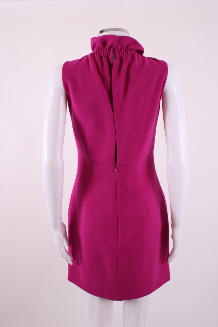 Emilio Pucci S/S High Ruffle Neck Dress Pink 10