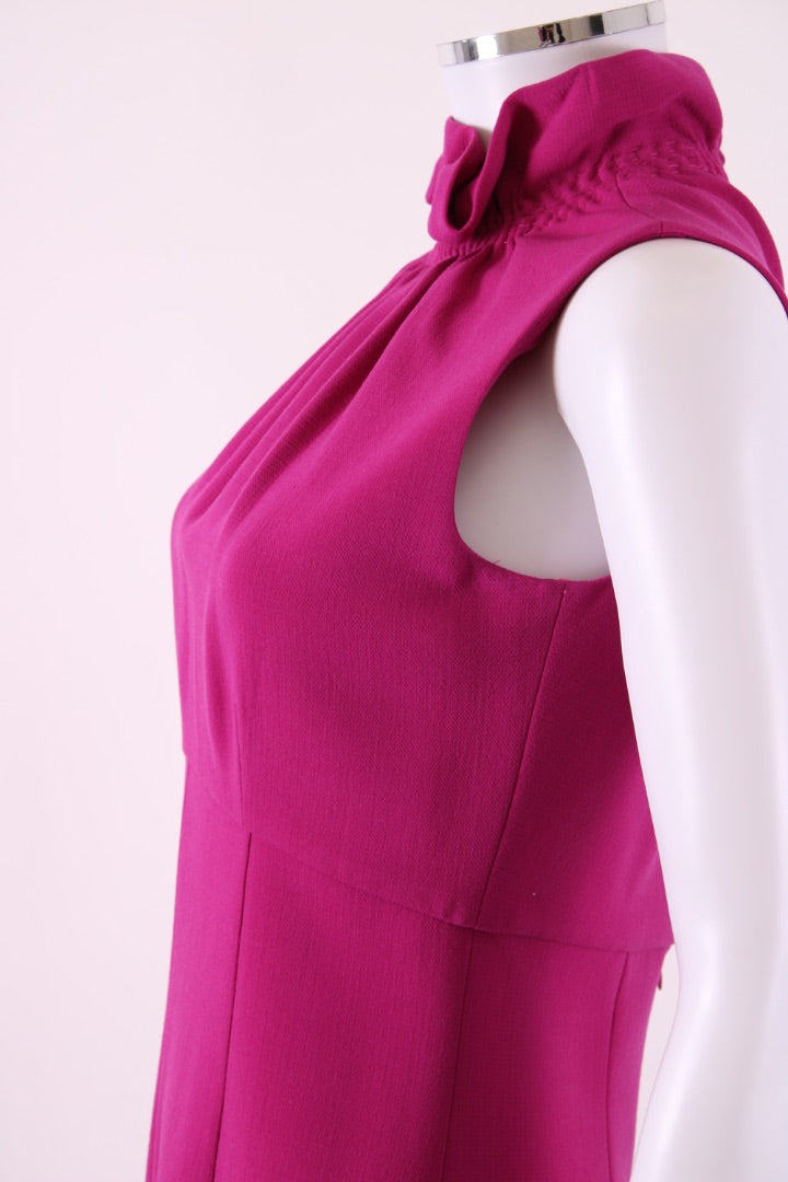 Emilio Pucci S/S High Ruffle Neck Dress Pink 10