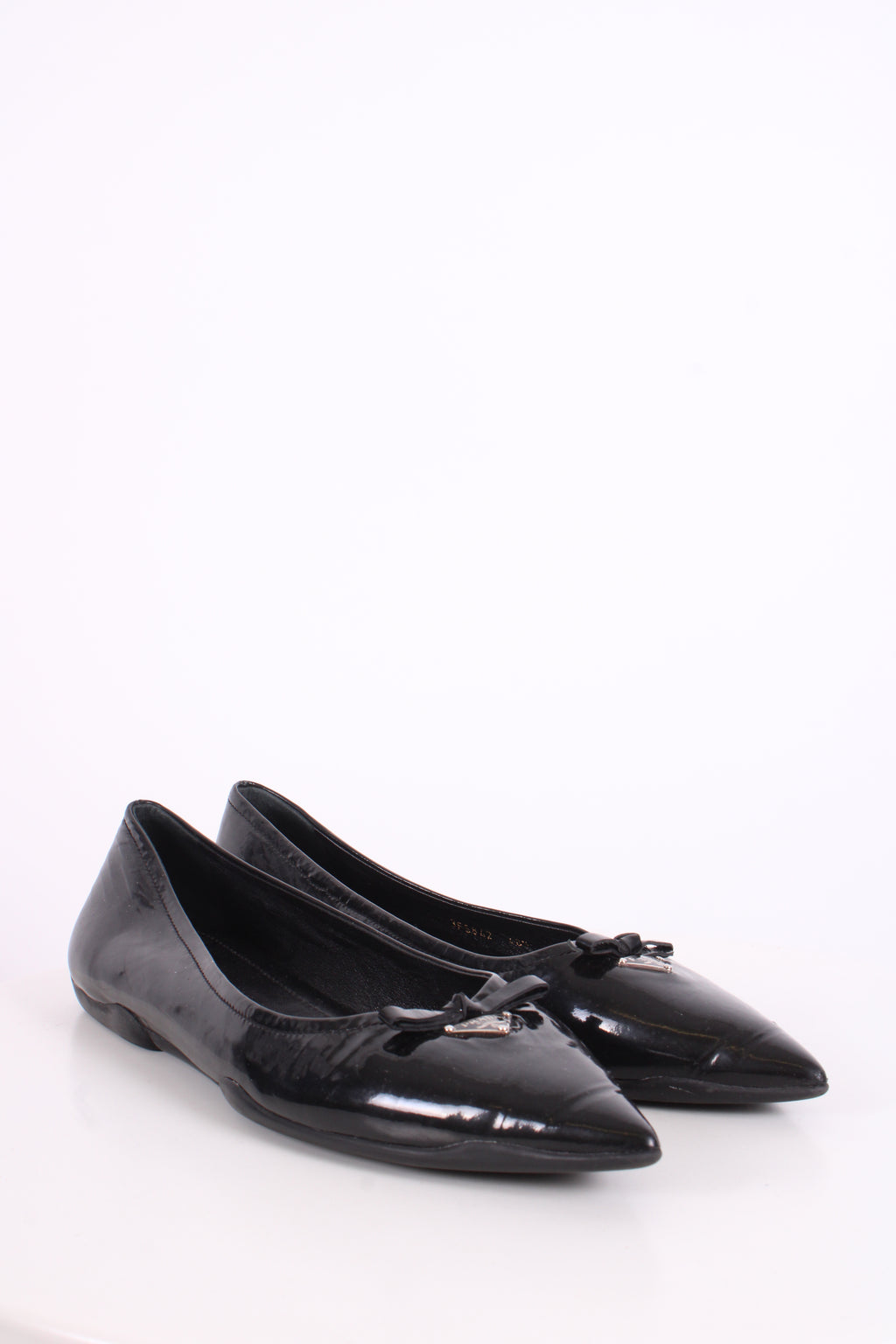 Prada Patent Flat Shoes Black 40.5