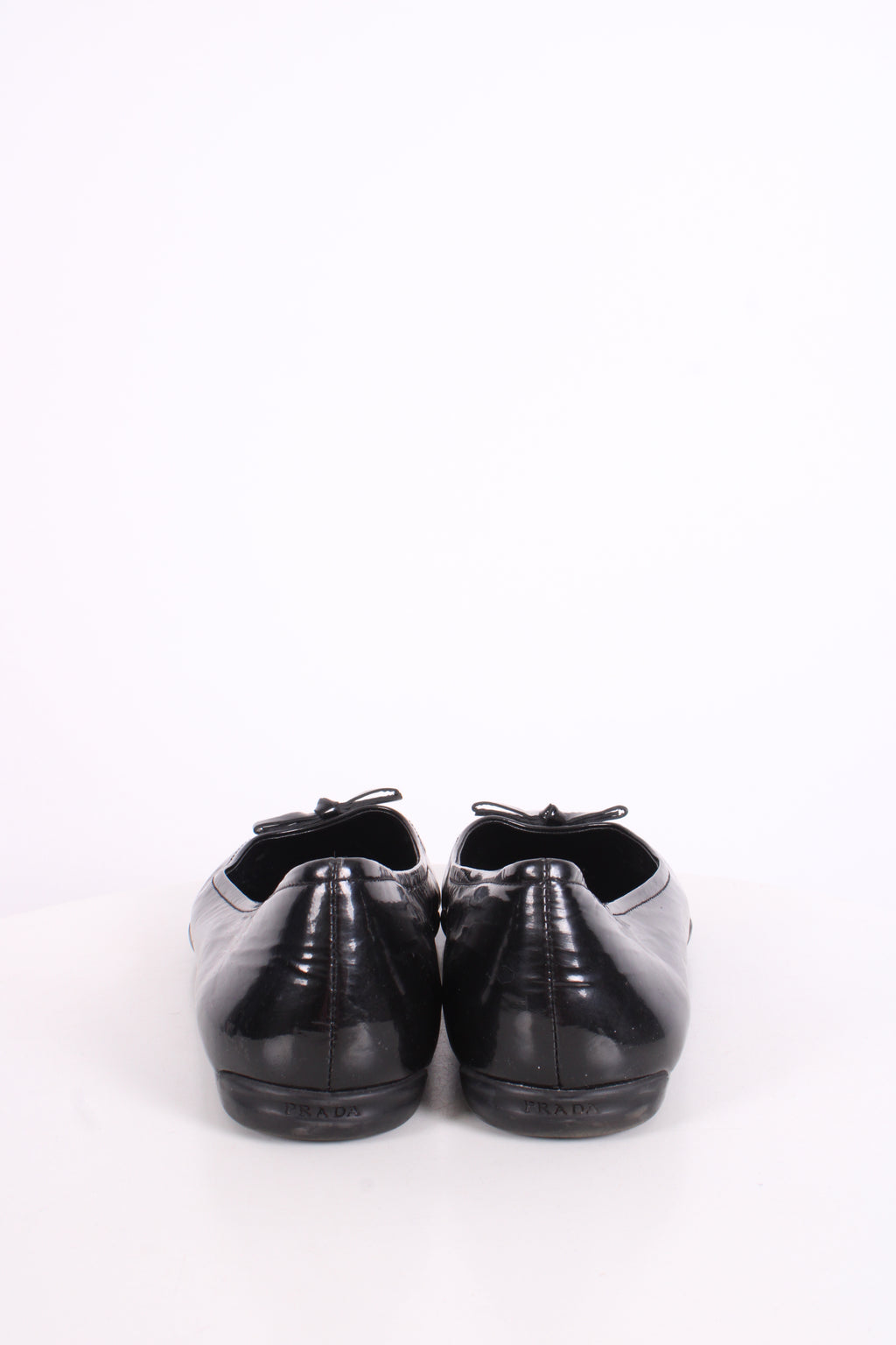 Prada Patent Flat Shoes Black 40.5