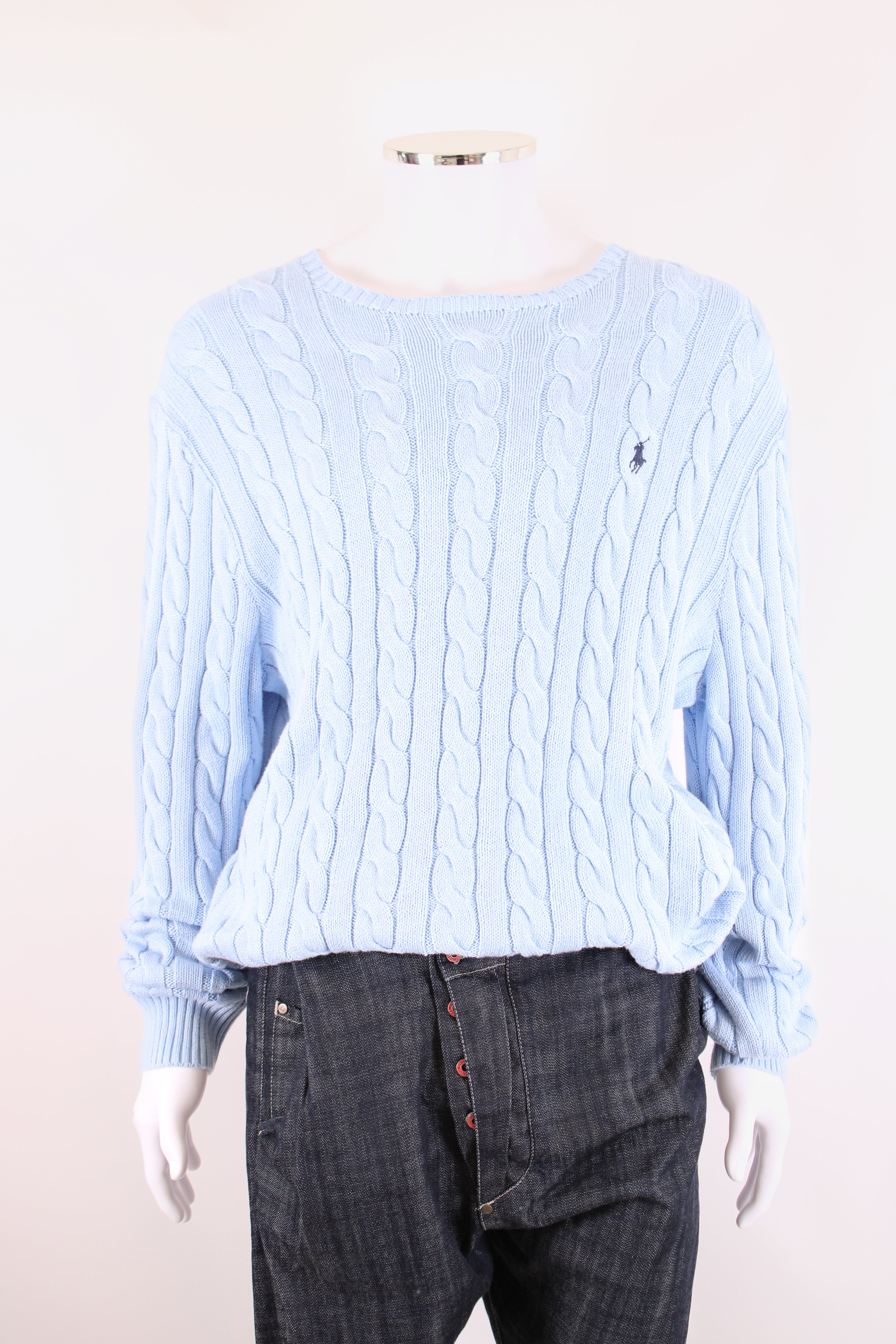 Polo Ralph Lauren Driver Icon Cable Knit Blue XL