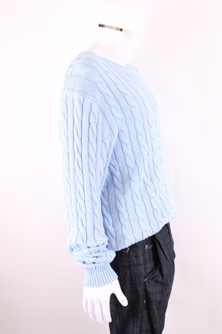 Polo Ralph Lauren Driver Icon Cable Knit Blue XL