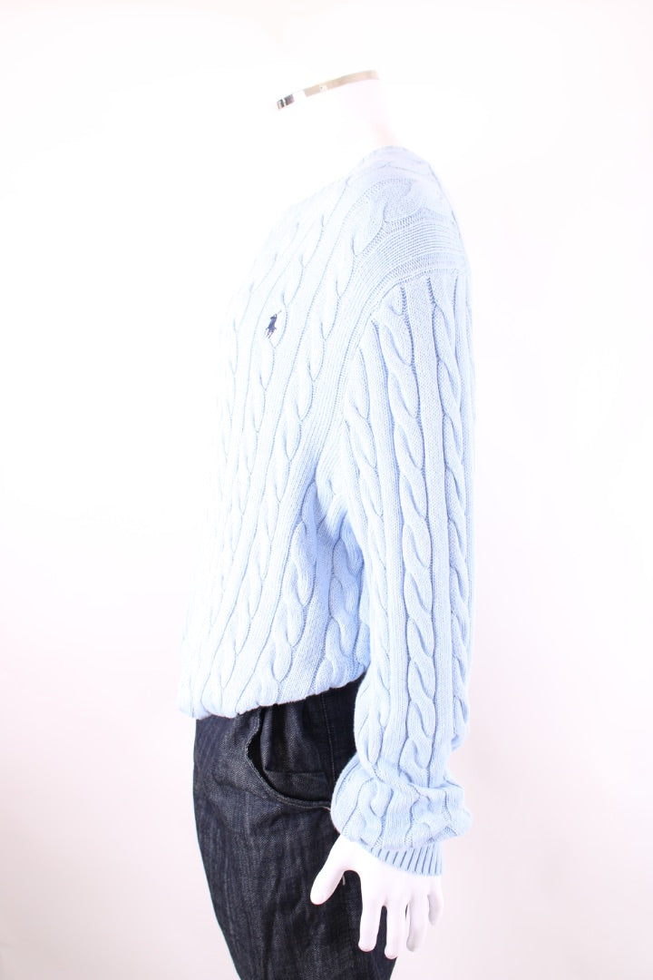 Polo Ralph Lauren Driver Icon Cable Knit Blue XL