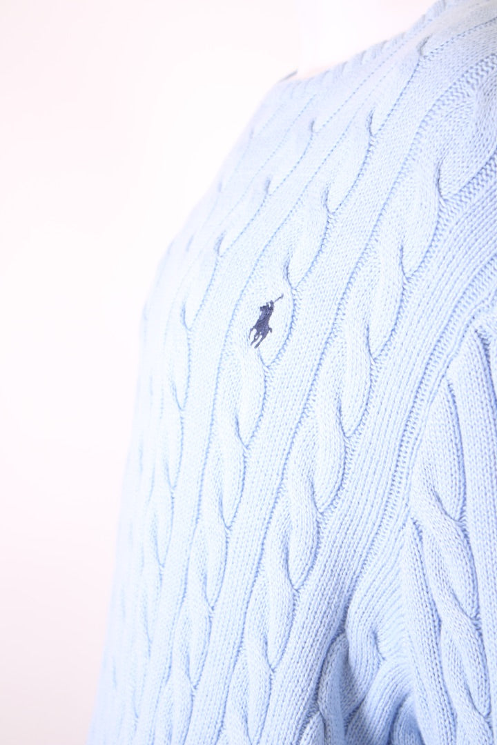 Polo Ralph Lauren Driver Icon Cable Knit Blue XL