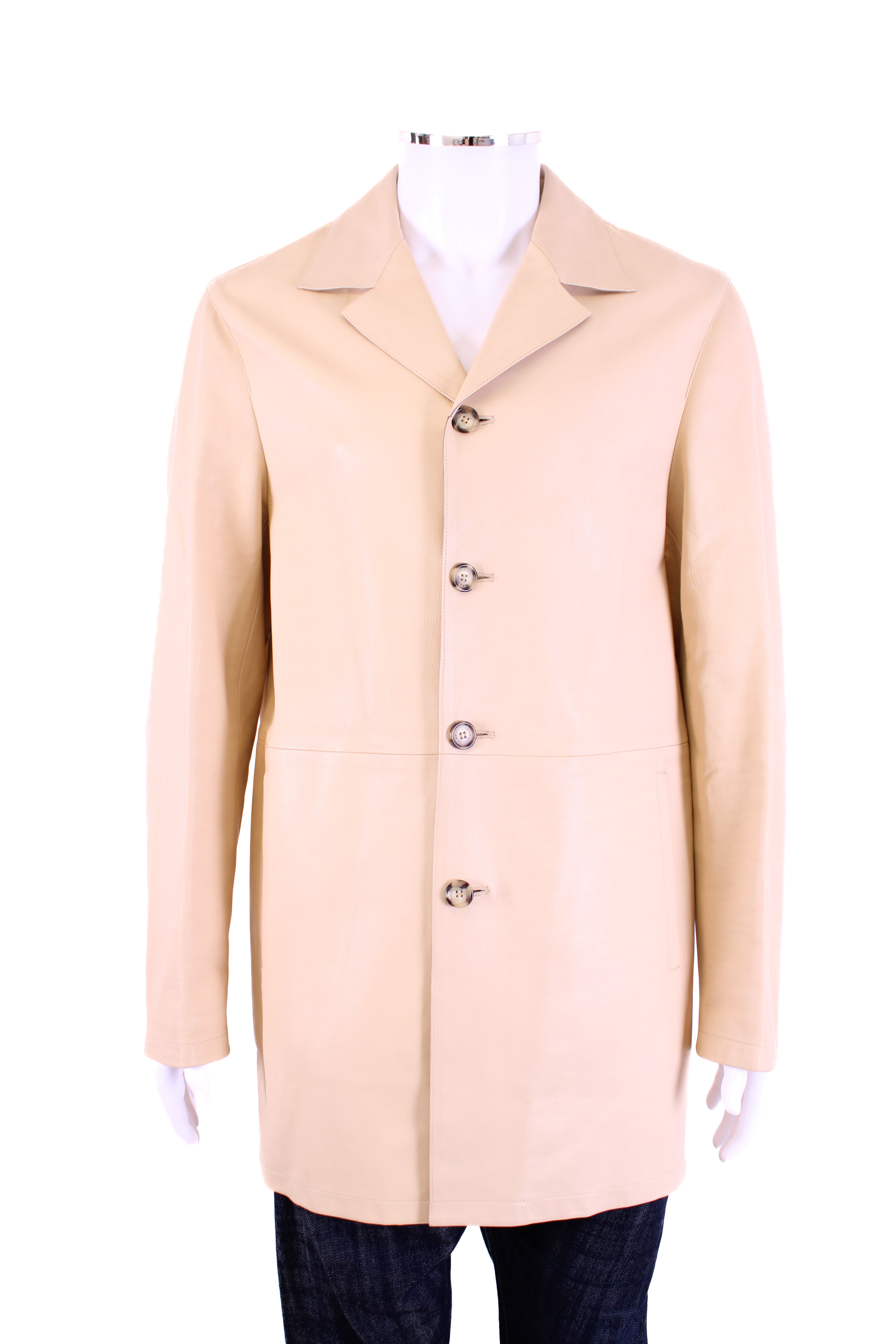 Prada Leather Blazer Beige 52