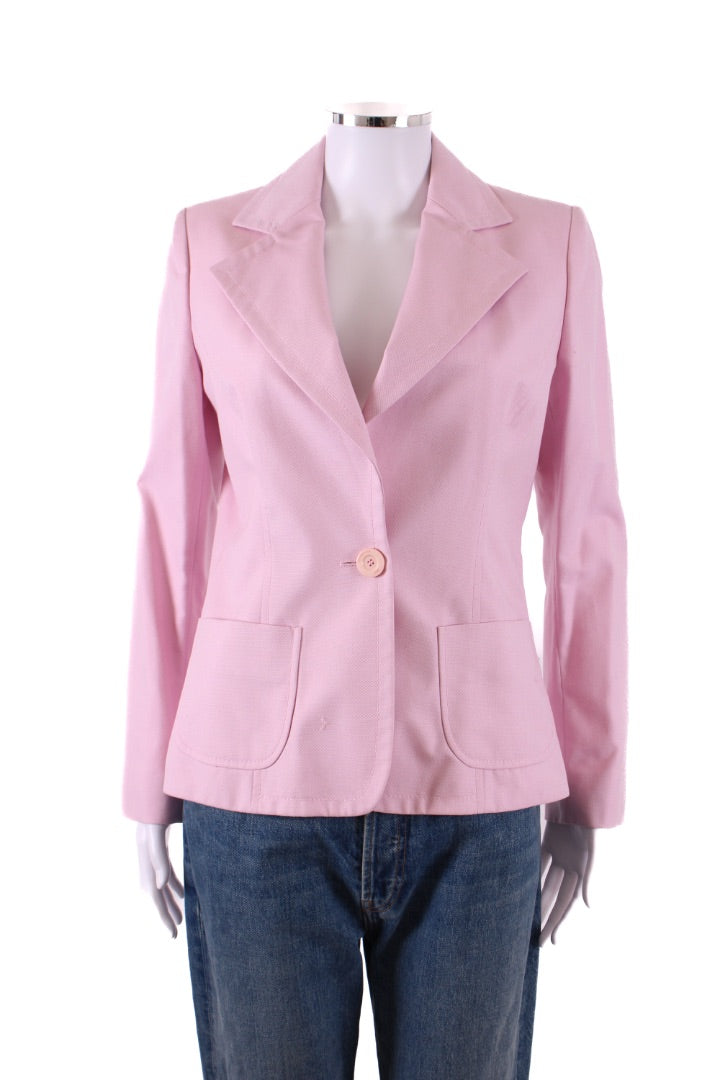 Valentino Single Breasted Jacket Pink 12