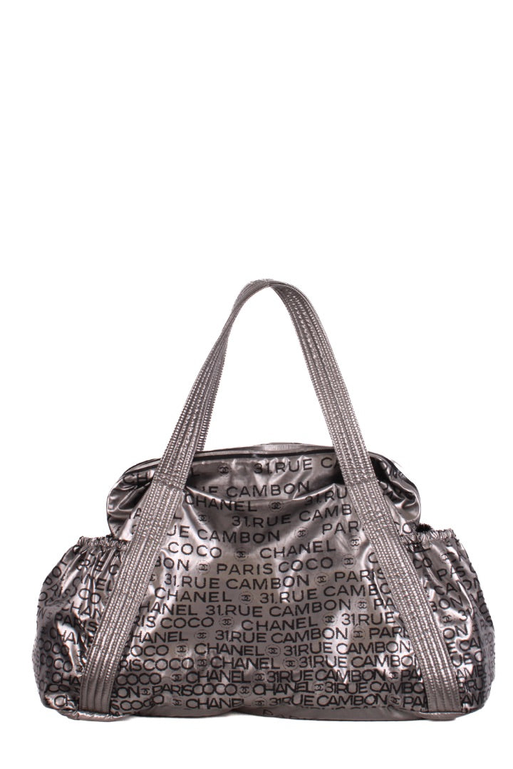 Chanel 31 Rue Cambon Tote Silver/ Black