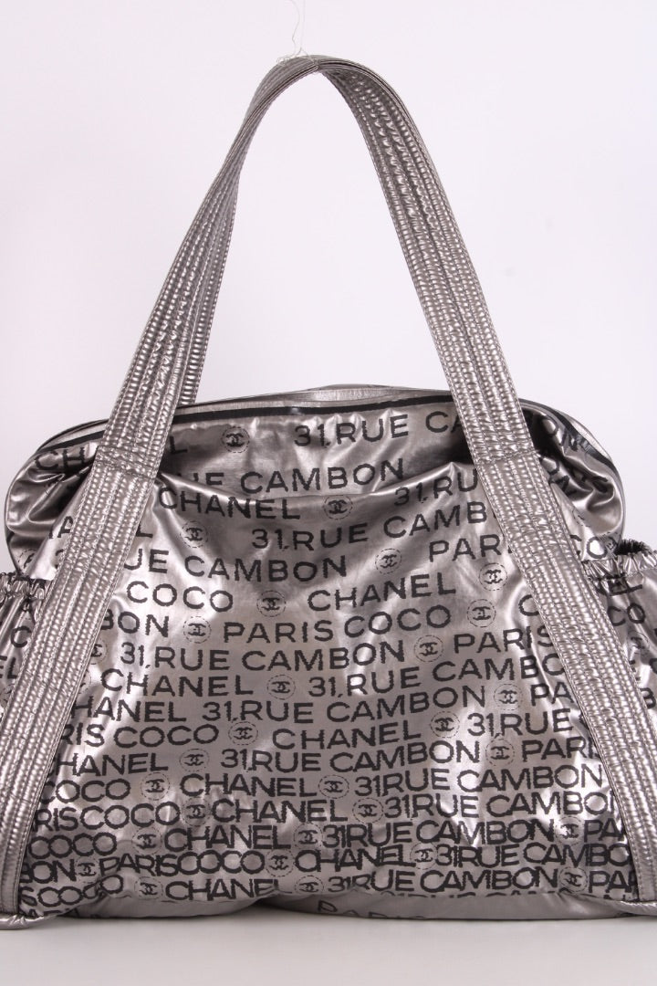 Chanel 31 Rue Cambon Tote Silver/ Black