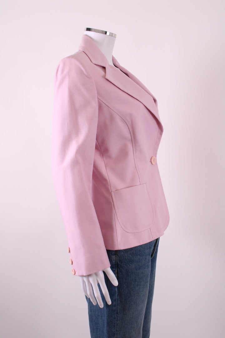 Valentino Single Breasted Jacket Pink 12