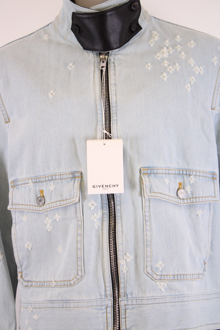 Givenchy Distressed Denim Jacket Denim 3XL