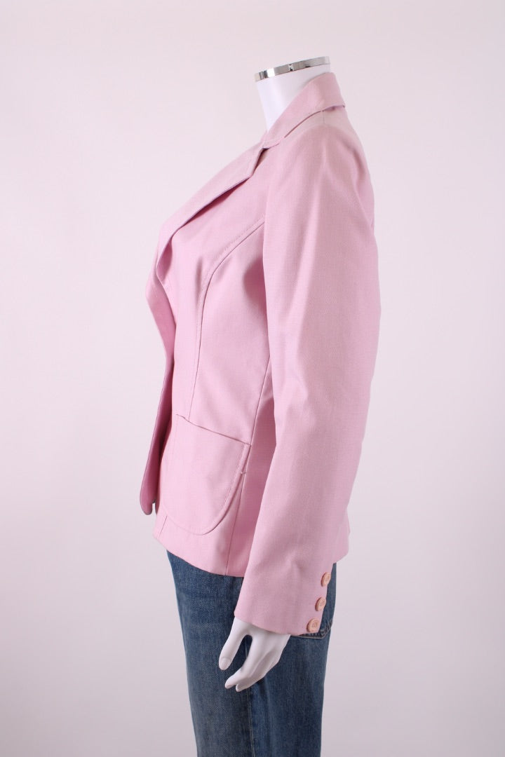 Valentino Single Breasted Jacket Pink 12