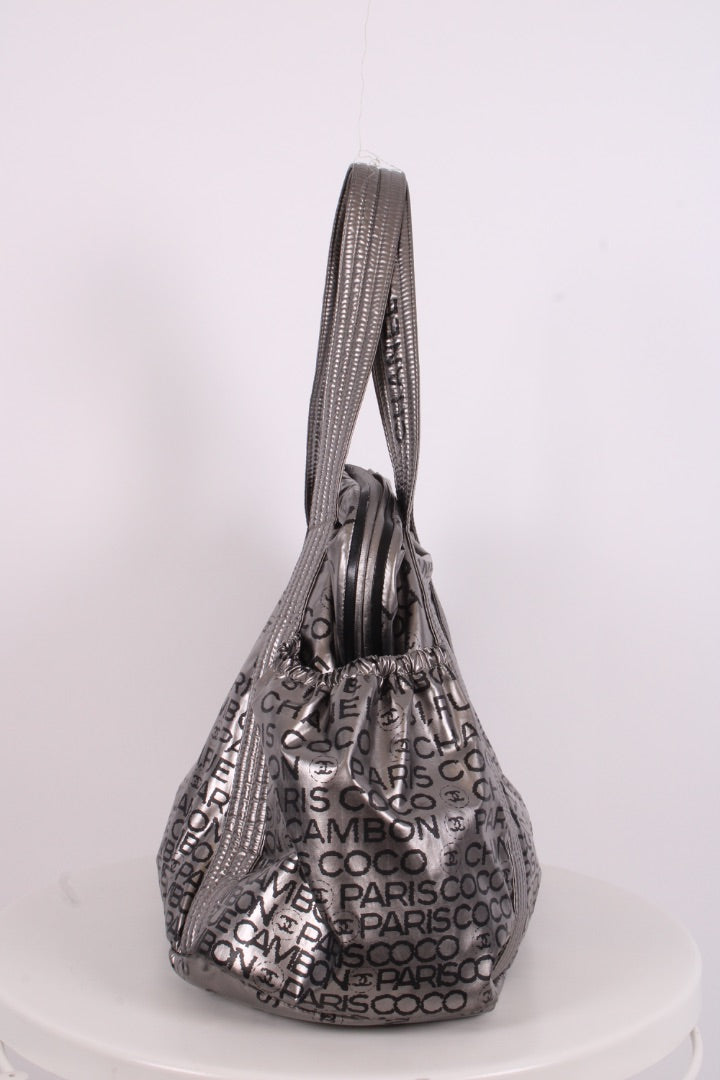 Chanel 31 Rue Cambon Tote Silver/ Black