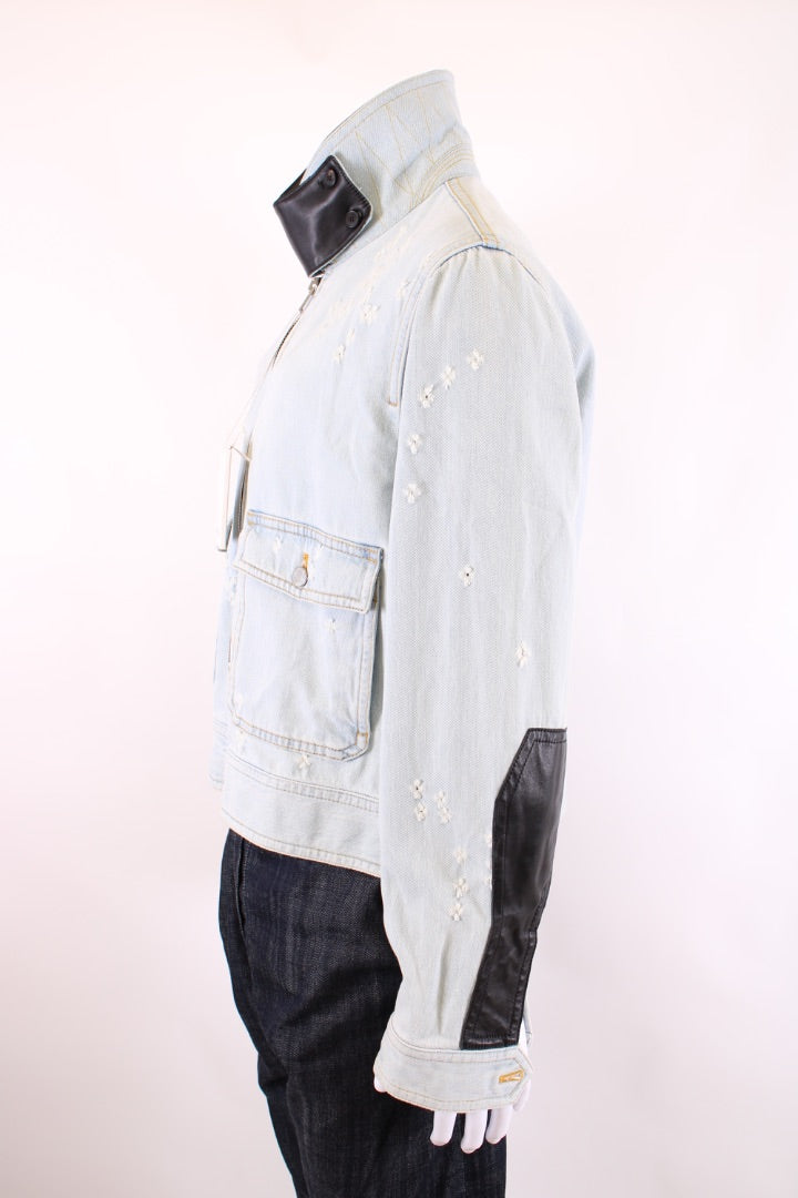 Givenchy Distressed Denim Jacket Denim 3XL