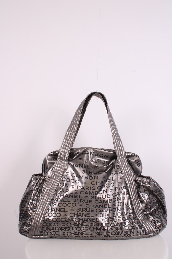 Chanel 31 Rue Cambon Tote Silver/ Black