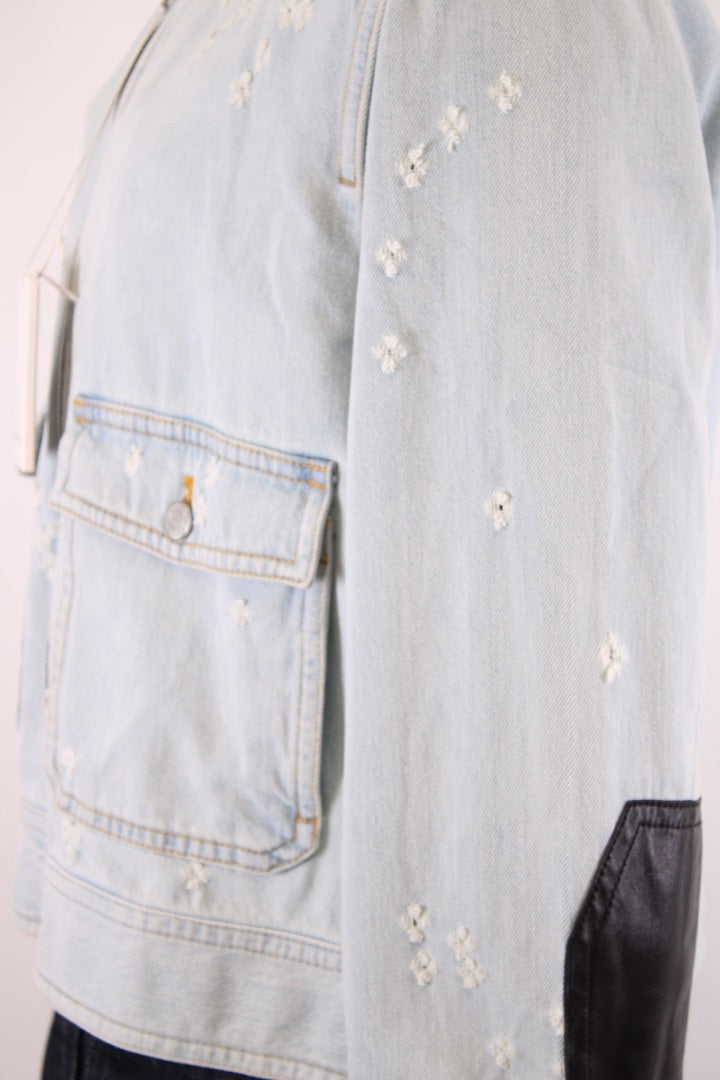 Givenchy Distressed Denim Jacket Denim 3XL