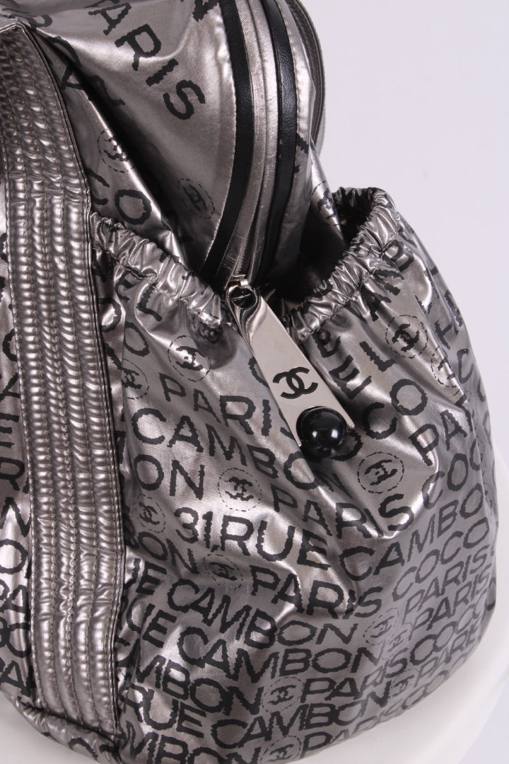 Chanel 31 Rue Cambon Tote Silver/ Black