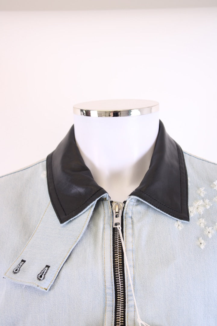 Givenchy Distressed Denim Jacket Denim 3XL