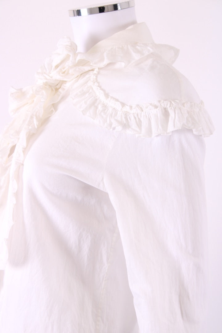 Gucci Ruffle Collar Blouse White M