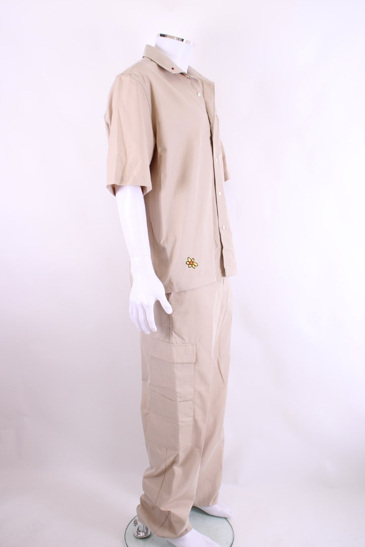 Axel Arigato Embroidered Shirt/ Trouser Co-ord Cream L