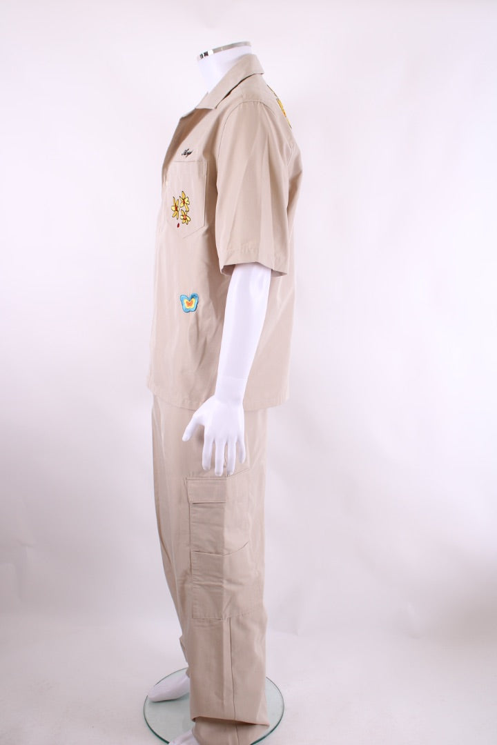 Axel Arigato Embroidered Shirt/ Trouser Co-ord Cream L