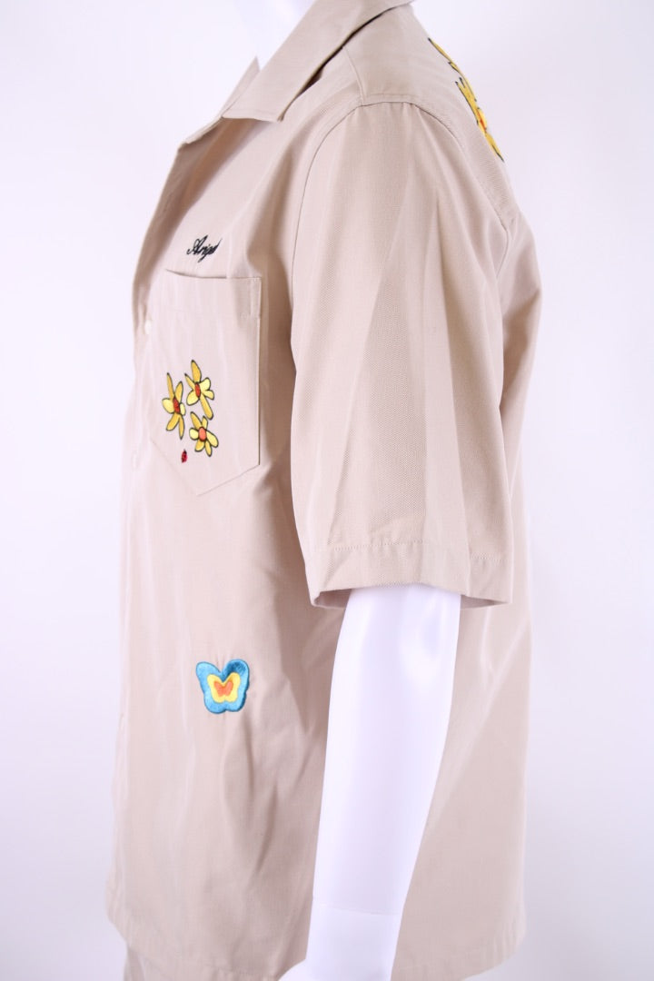 Axel Arigato Embroidered Shirt/ Trouser Co-ord Cream L