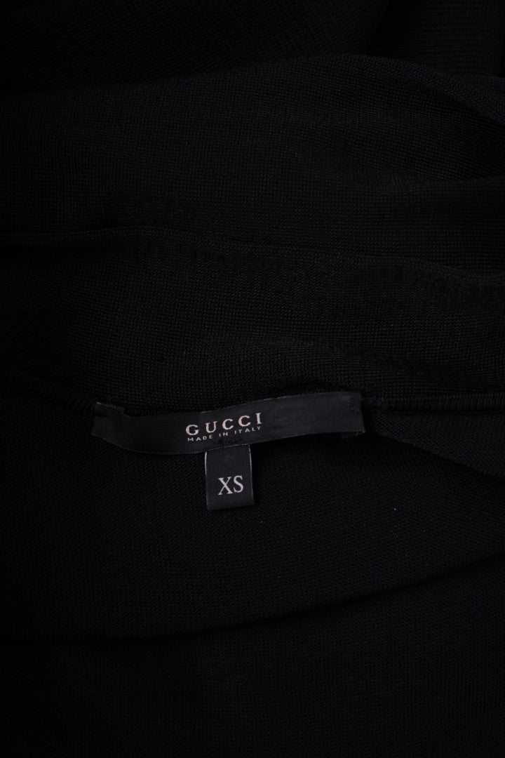 Gucci S/S Knitted Brooch Dress Black S