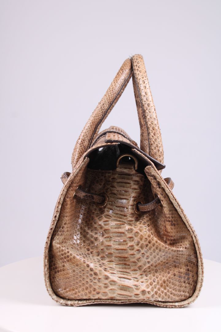 Jimmy Choo Rosalie Python large handbag Beige