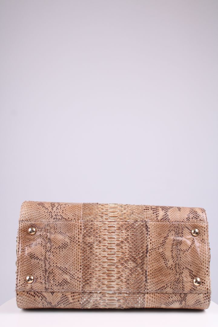 Jimmy Choo Rosalie Python large handbag Beige