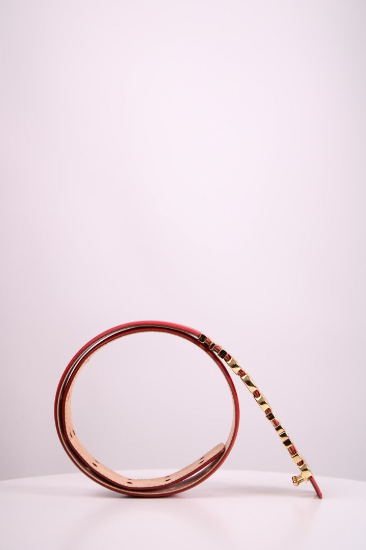 Moschino Logo Belt Red 38