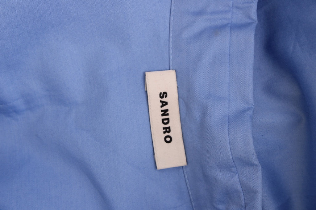 Sandro L/S Elasticated Waist Shirt Dress Blue 8