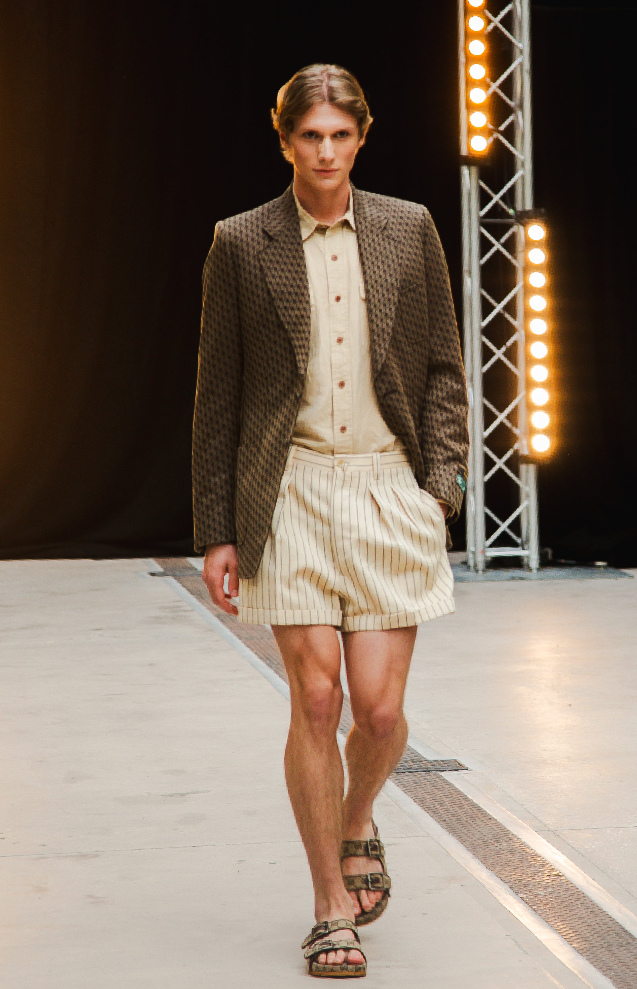 Giuliva Heritage Stripe Shorts Beige W34