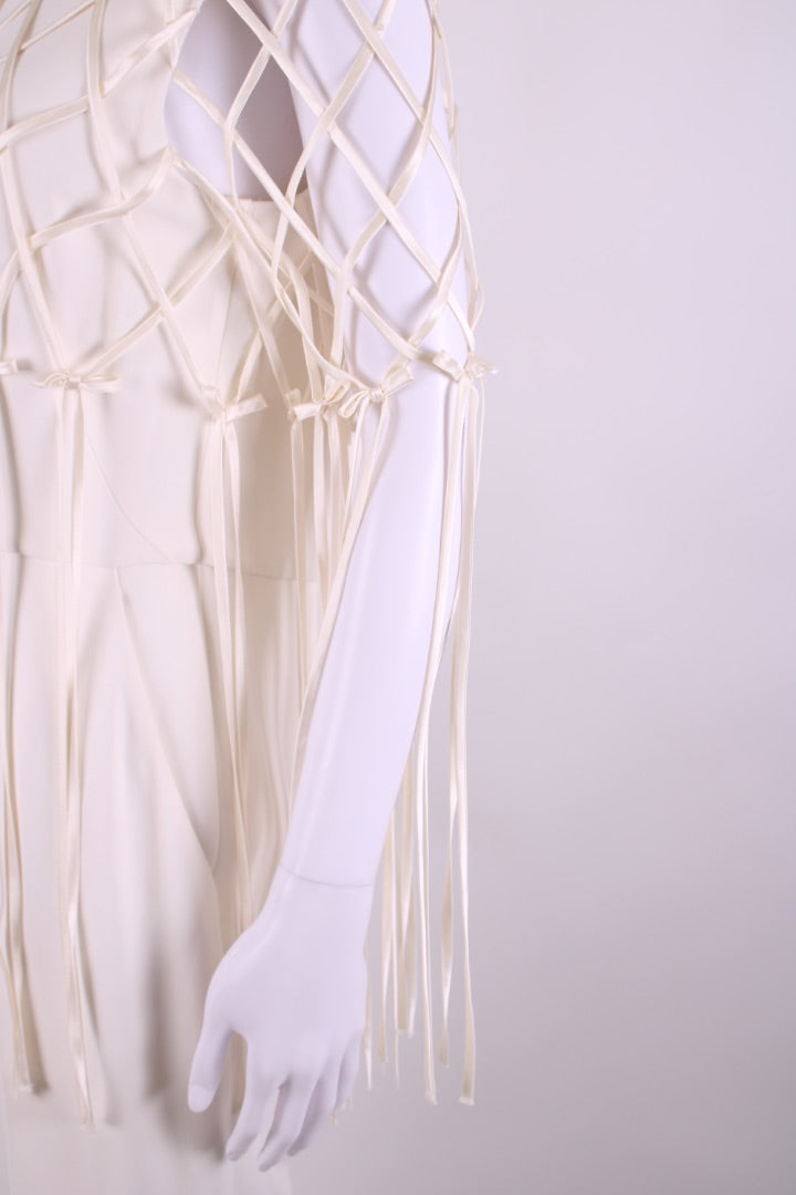 Saloni Mara Fringes Jumpsuit Cream 14