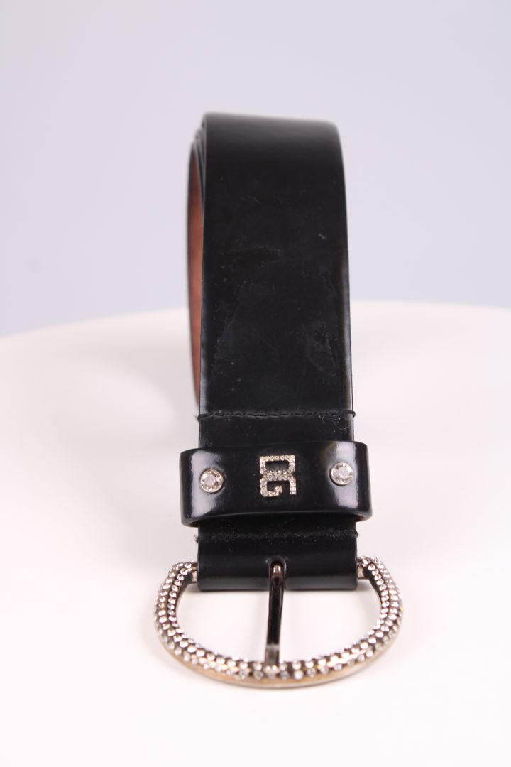 Dolce & Gabbana D&G Embossed belt black and silver 95