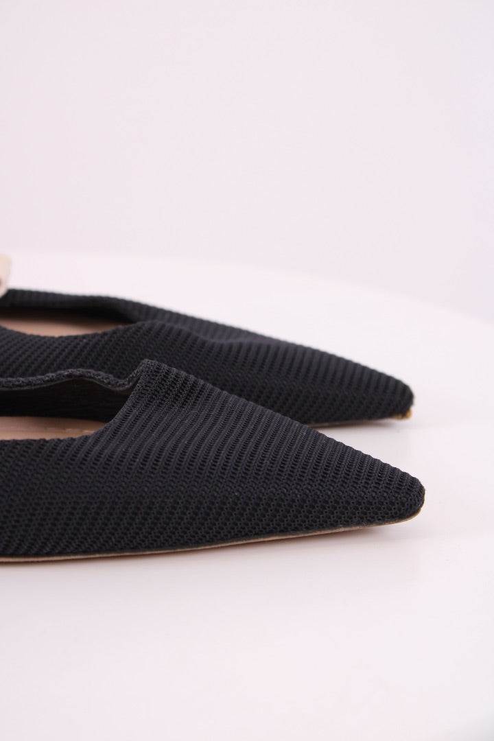 Christian Dior J'Adior Slingback Flats Navy/ Cream 42