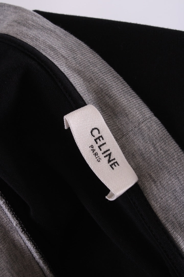 Celine L/S Layered Skater Logo Top Black/ Grey