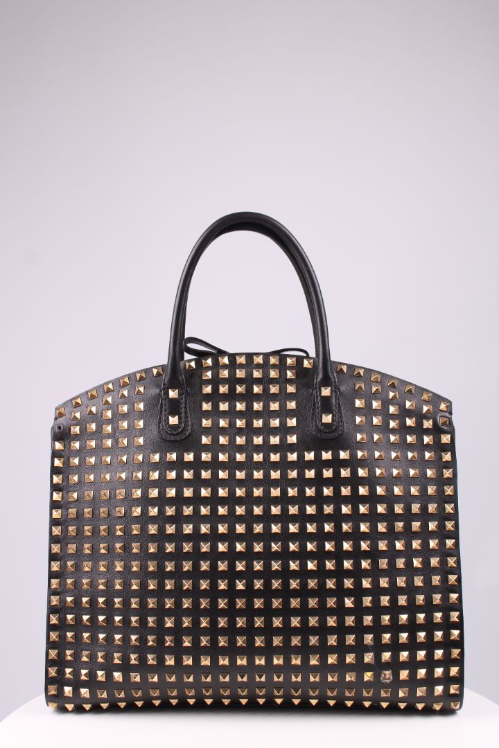 Valentino BAG rockstud dome shopper Black