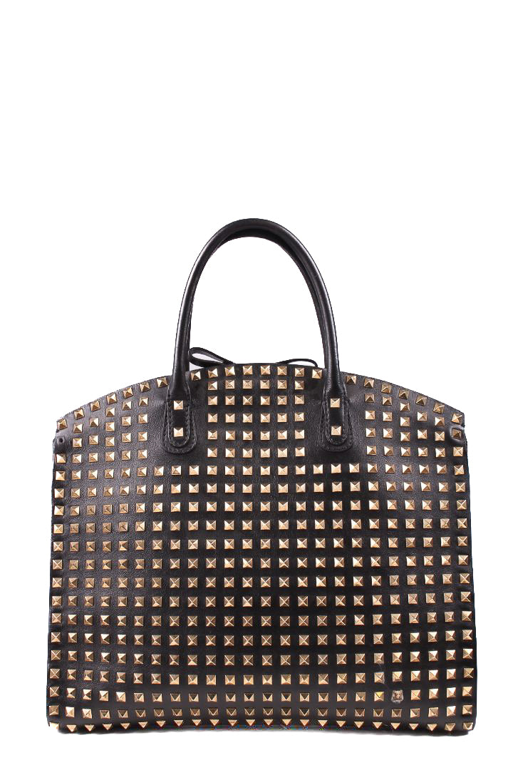 Valentino BAG rockstud dome shopper Black