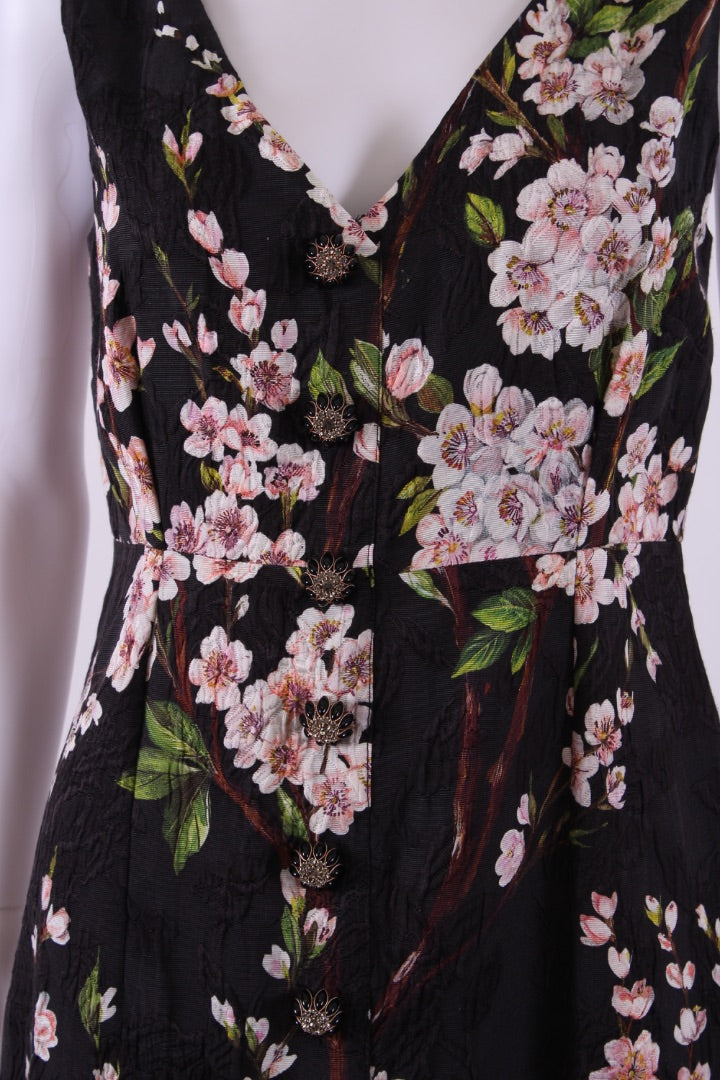 Dolce & Gabbana S/S Cherry Blossom Dress Black/ Pink S