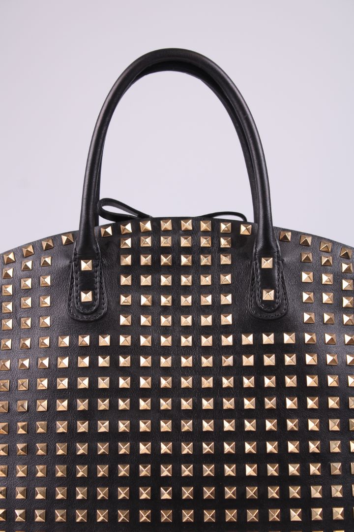 Valentino BAG rockstud dome shopper Black