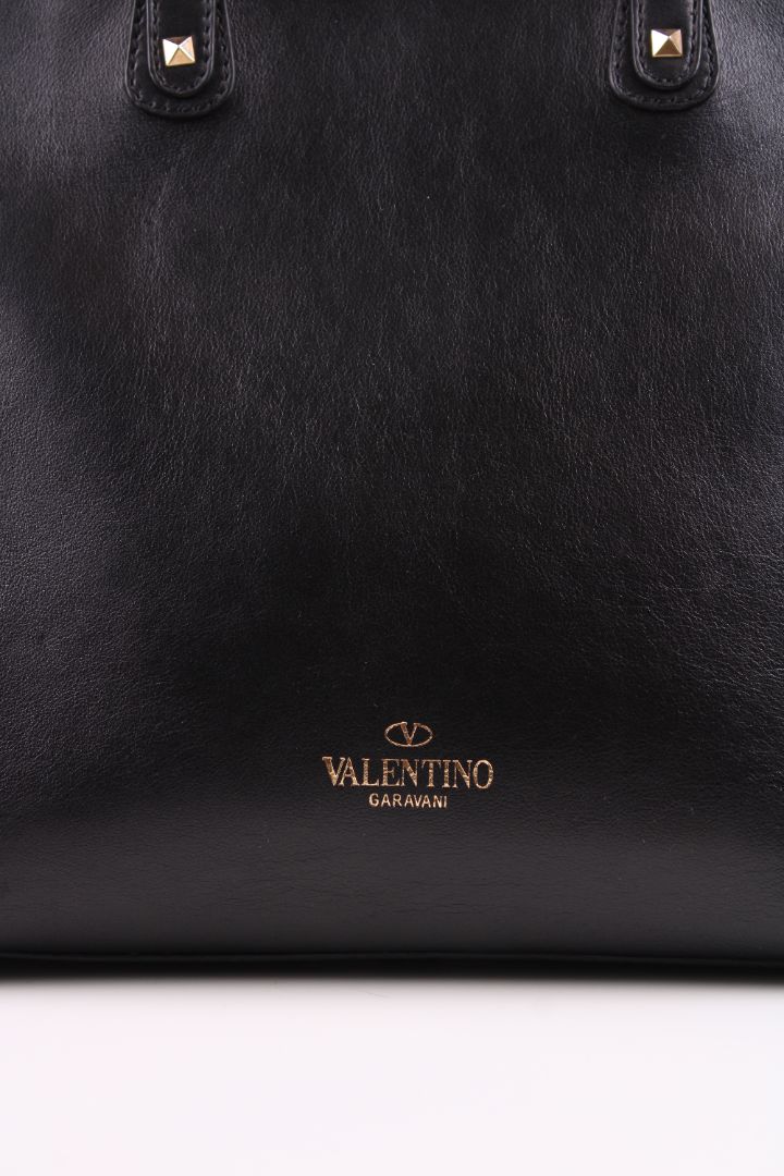 Valentino BAG rockstud dome shopper Black