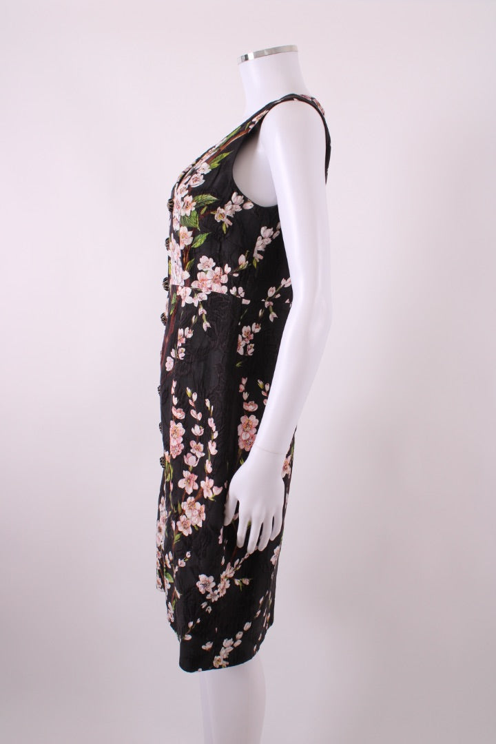 Dolce & Gabbana S/S Cherry Blossom Dress Black/ Pink S
