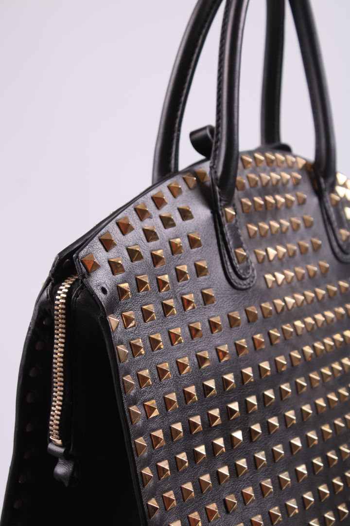 Valentino BAG rockstud dome shopper Black