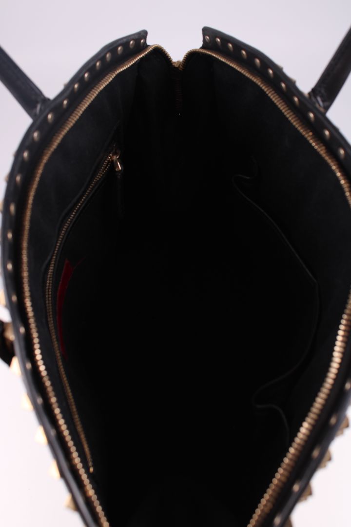 Valentino BAG rockstud dome shopper Black